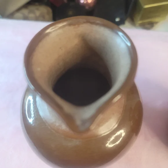 Brown Ceramic Pitcher Set Frankoma Vintage